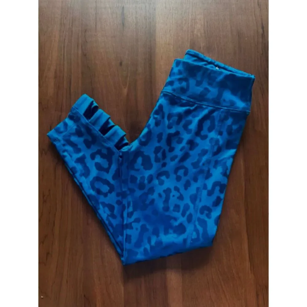 Justice Cropped Leopard Leggings - Size 7